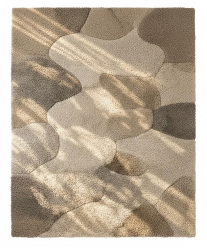 Luxury Hand tufted wool rug | abstract design rug | living room rug | beige rug | bedroom rug | modern area rug | custom size rug | 9x12