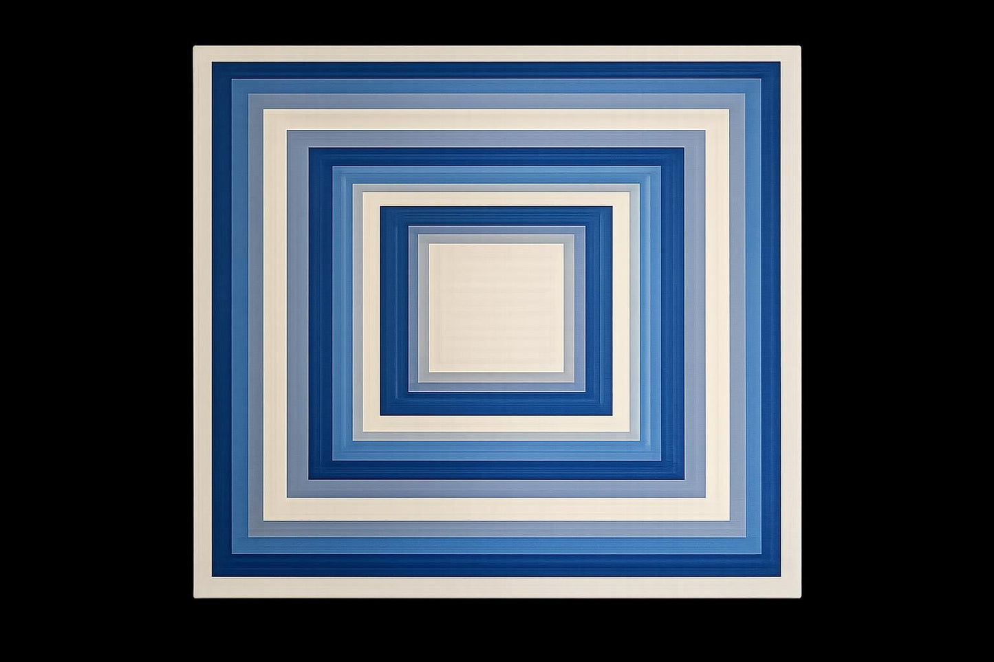 Luxury Square Hand Tufted Blue Gradient Rug | Modern Geometric Area Carpet for Bedroom & Living Room | Plush Designer Floor Decor