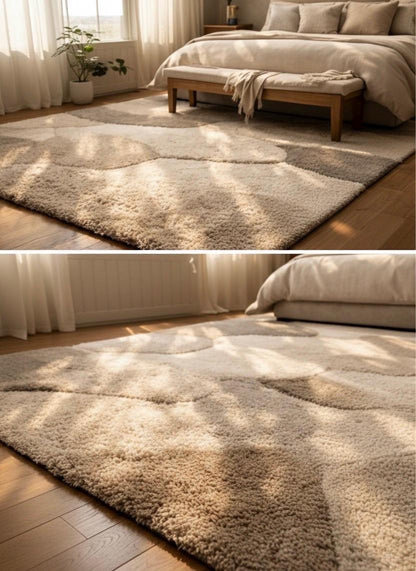 Luxury Hand tufted wool rug | abstract design rug | living room rug | beige rug | bedroom rug | modern area rug | custom size rug | 9x12