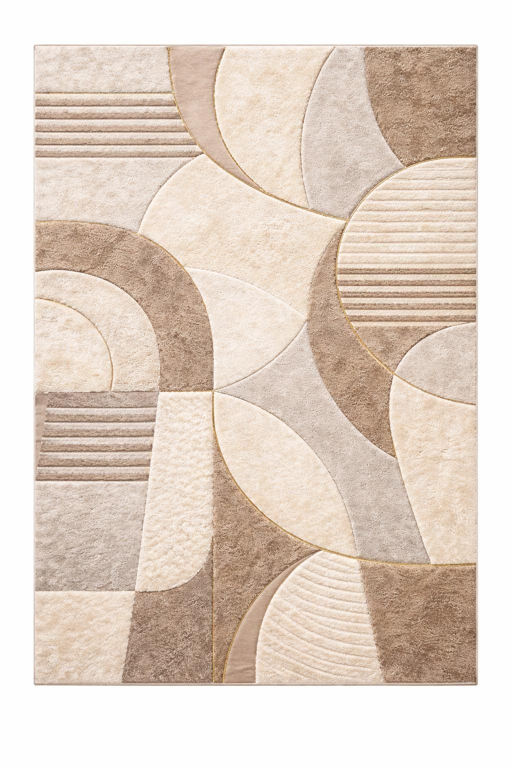 Luxury Hand Tufted Wool Rug | Modern Abstract Area Rug | Neutral Beige Cream Rug | Living Room Bedroom Carpet | Handmade Indian Artisan Rug