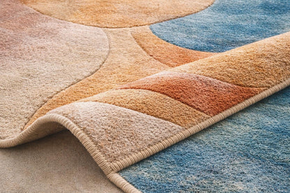 Luxury Abstract Area Rug | Modern Colorful |Bedroom Rug | Soft Cut Pile Carpet  Contemporary Living Room Rug | Artistic Floor Rug | 9x108x12