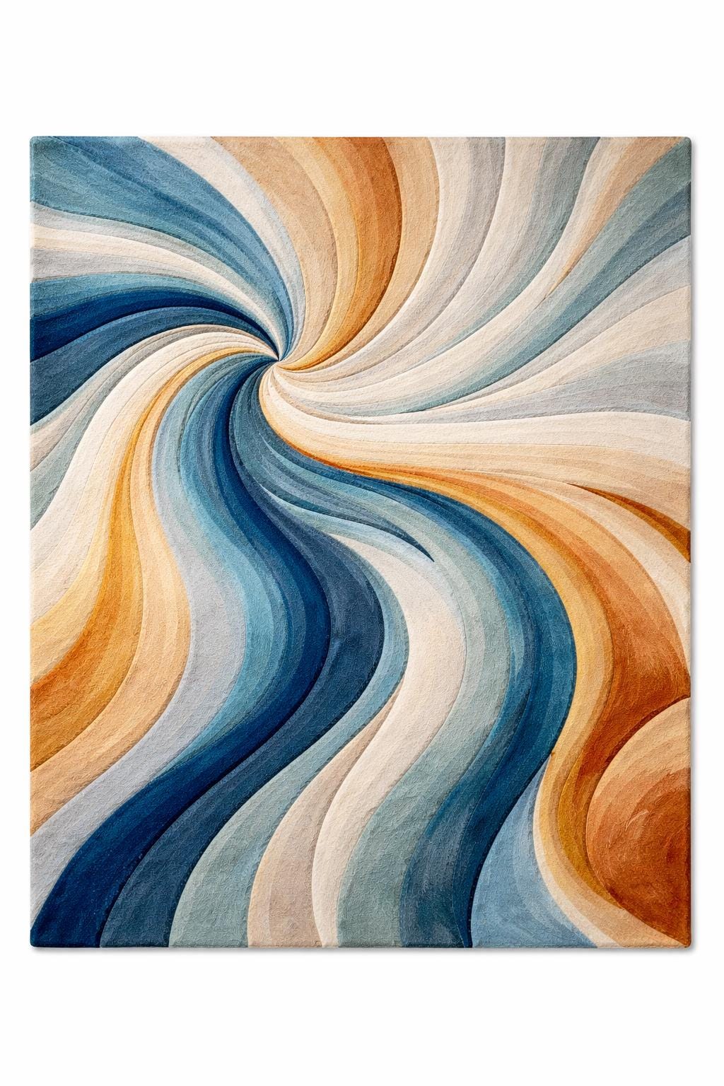 Hand Tufted Wool Rug | Abstract Swirl Wave Rug | Modern Area Rug | Handmade Wool Carpet | Contemporary Living Room Rug |Large Bedroom Rug
