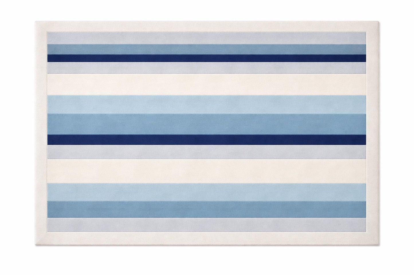 Luxury Hand Tufted Wool Rug | Blue Striped Area Rug | Modern Coastal Rug | Handmade Carpet | Minimalist Scandinavian Rug | Custom Size Rug