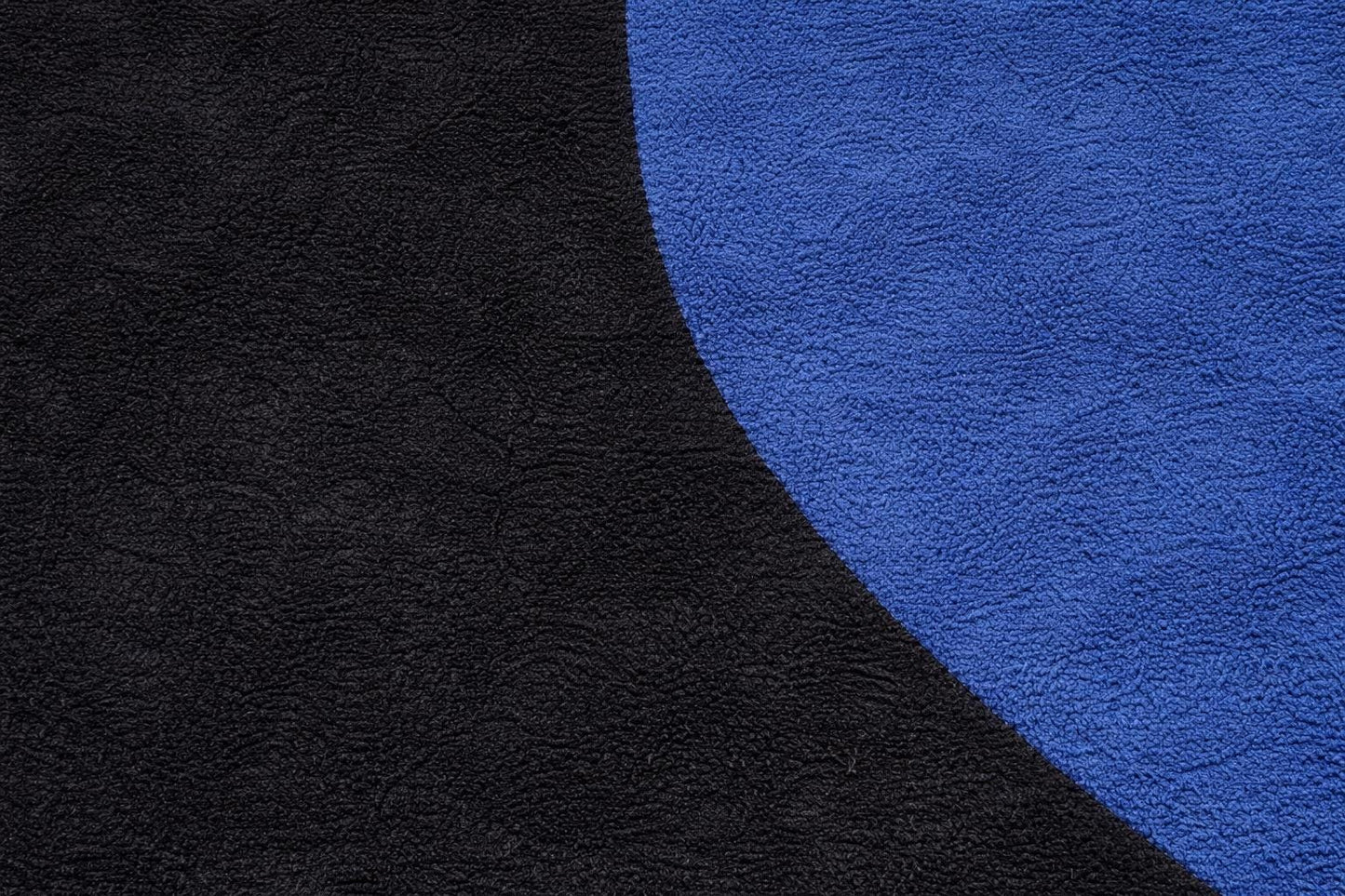 Black Blue Modern Rug | Hand Tufted Wool Rug | Minimalist Area Rug | Geometric Curved Design Carpet | Luxury Bedroom Living Room Rug | 9x12