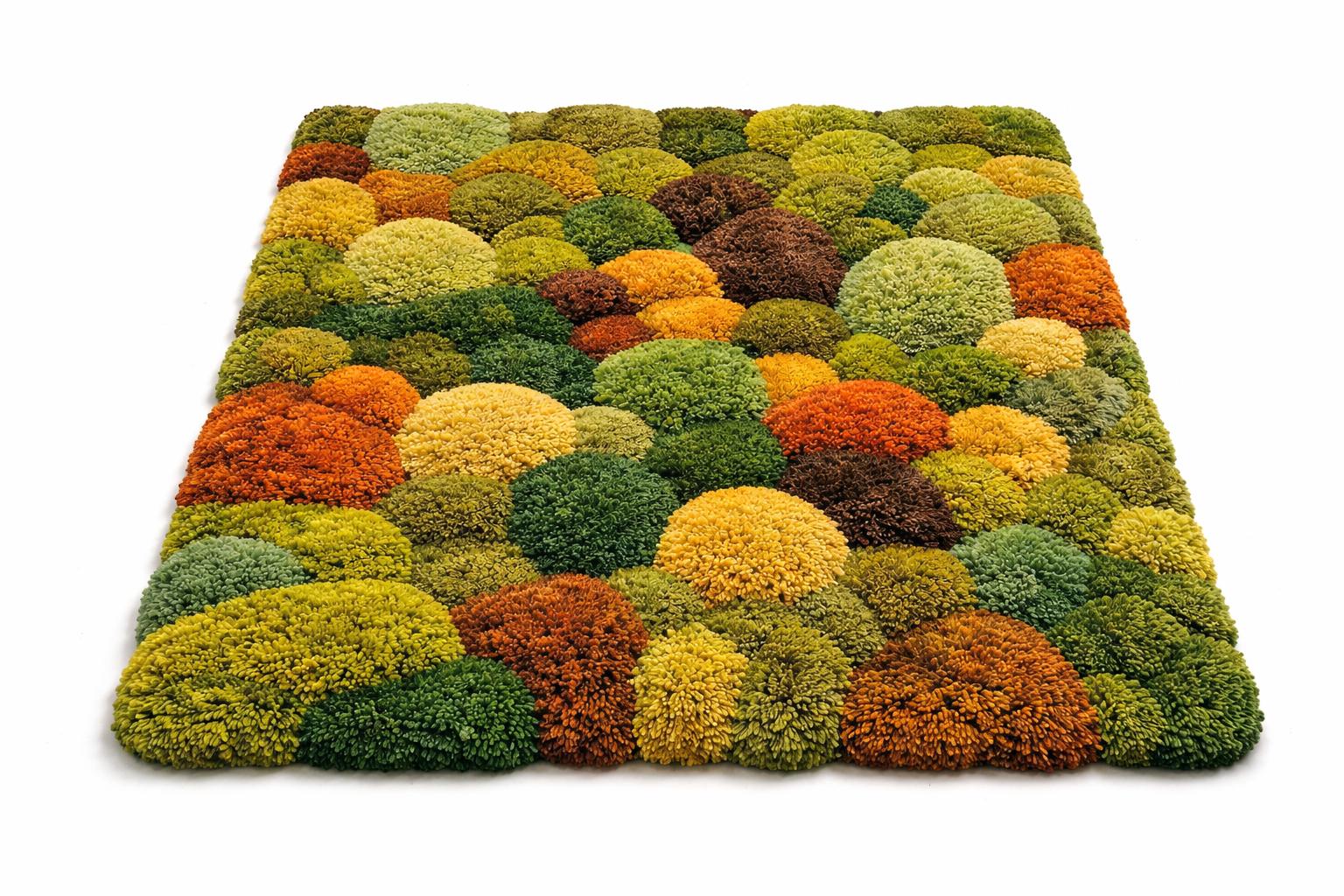 Hand Tufted Moss Rug | 3D Wool Rug | Green Abstract Rug | Luxury Handmade Area Rug | Organic Modern Rug | Thick Pile carpet | Custom Size