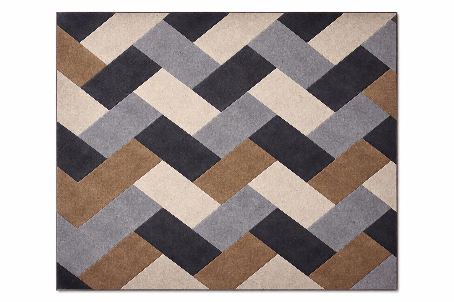 Hand Tufted Wool Rug | Modern Neutral Area Rug | Beige Grey Black Carpet | Luxury Abstract Rug | Custom Size Living Room rug  9x12