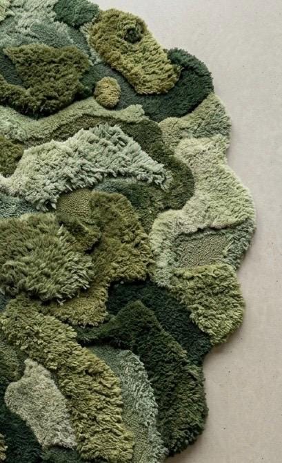 Handmade Moss Rug | Organic Shag Area Rug | Forest Floor Mat