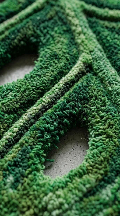 Monstera Leaf Rug | Hand Tufted Wool Rug |Botanical Green Area Rug | Organic Shape Rug | Luxury Statement Rug | Modern Tropical Home Decor