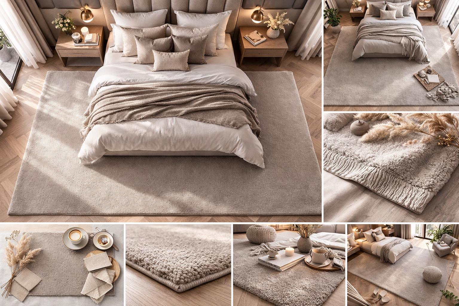 Luxury Beige Area Rug | Hand Tufted Wool Rug | Neutral Minimalist Carpet | Soft Bedroom Rug | Modern Living Room Rug | 9x12 8x10 5x8 9x10