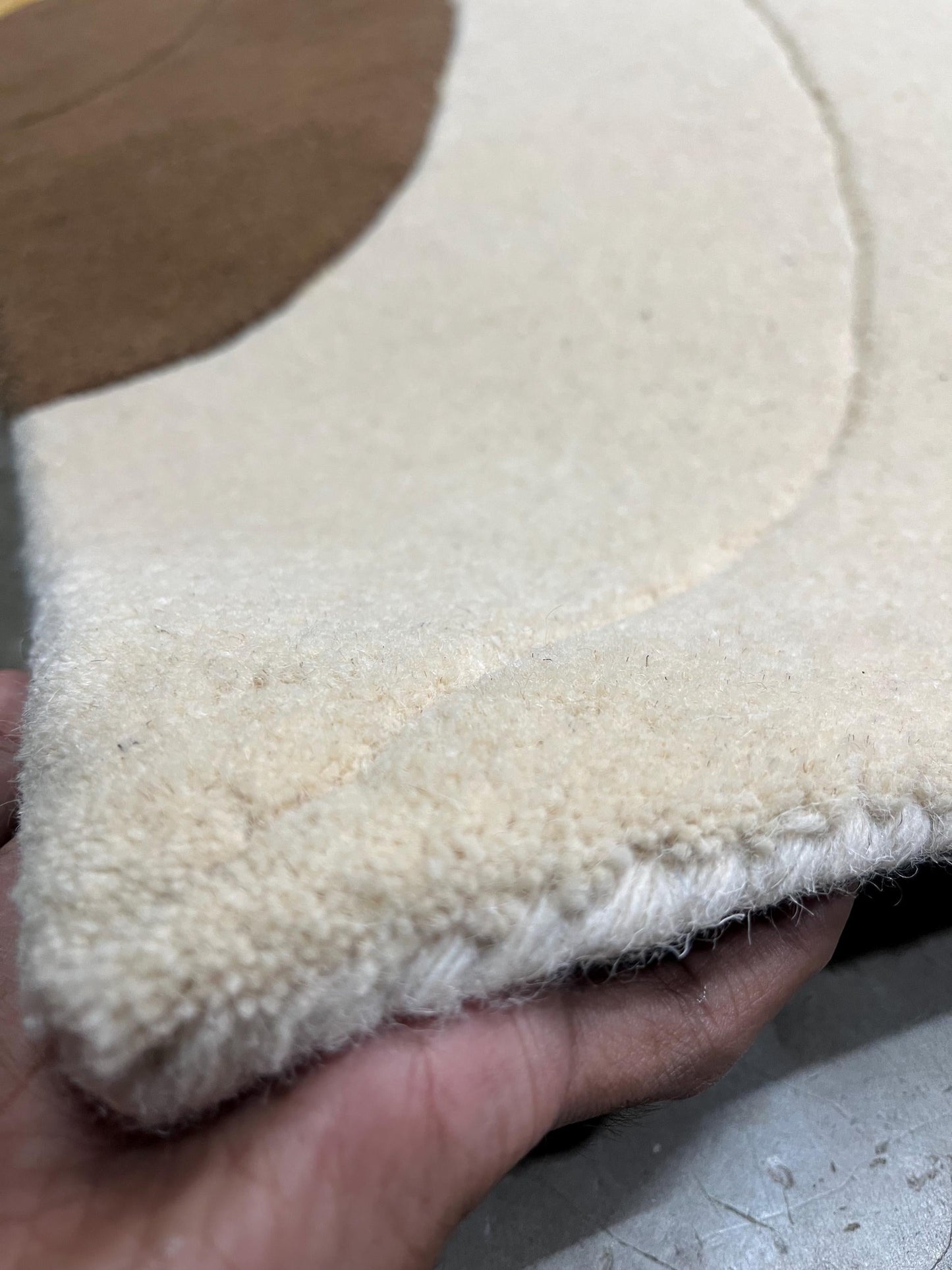Luxury Hand Tufted Wool Rug | Neutral Abstract Rug | Ivory Brown Modern Area Rug | Contemporary Living Room Rug | Plush Wool Carpet rug 9x12