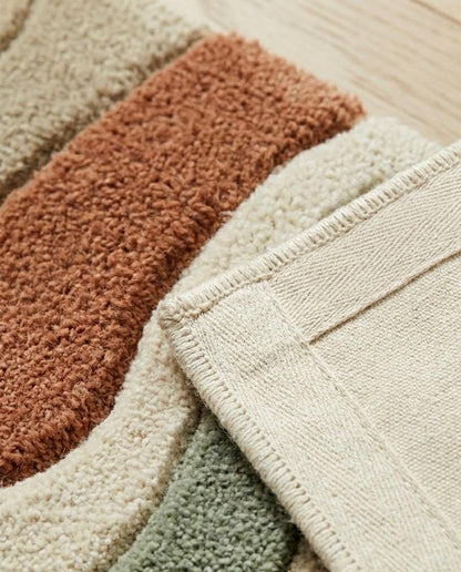 Hand Tufted Wool Rug | Modern Abstract Area Rug | Sage Green Beige Terracotta Rug | Organic Wave Rug | Scandinavian Living Room Rug | 9x12