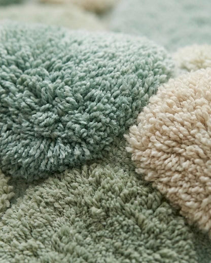 Luxury Pebble Area Rug | Handmade Hand Tufted Wool Rug | Sage Green Modern Stone Rug | Soft Plush Living Room Carpet | Custom Size Rug