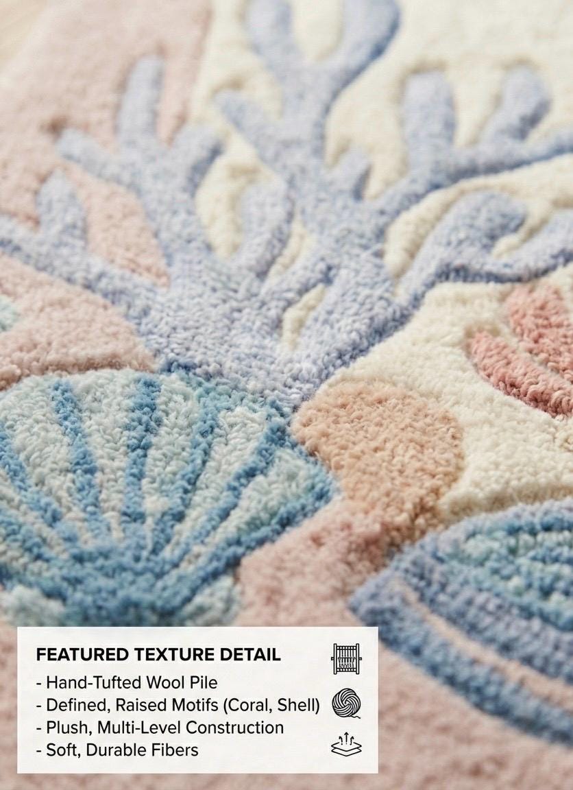Hand Tufted Wool Abstract Rug | Modern Pastel Rug | Beige Blue Green Area Rug | Luxury Bedroom Rug | Soft Plush Carpet Contemporary Home rug