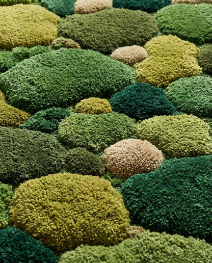 Hand tufted Moss Rug, Forest Floor Rug,  Nature Inspired Green Area Rug, Biophilic Home Decor, Goblincore Bedroom Accent